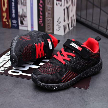 Children's Shoes Spring and Autumn Flying Woven Breathable Middle-Aged Boys' Casual Shoes Fashion Children's Sports Shoes