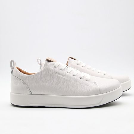 Men's Leather Casual Shoes White Fashion Non-slip Skateboard Shoes